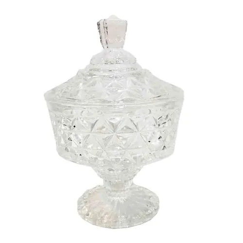 GW0177 Crystal Glass Jar - Pedestal