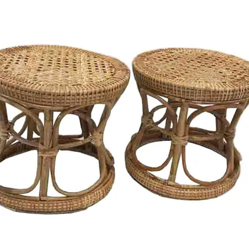 KR11 Rattan - Boho Chic Stool Hourglass