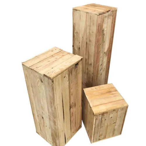 AP020 Pedestal - Rustic Wooden
