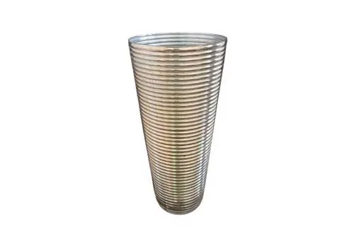 GW0592 Vase - Striped Grey