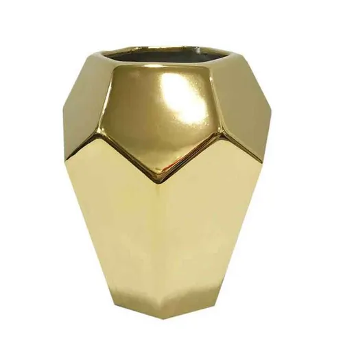 GW054 Geometric Vase - Gold Medium
