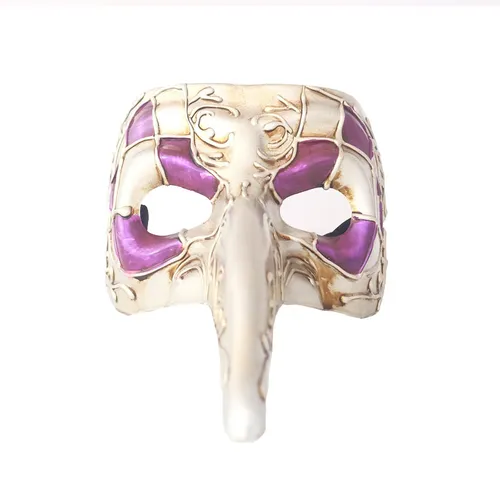 PR045 Ornate Mask - Silver & Purple 