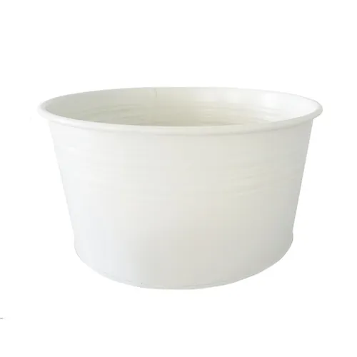 MW013 Metal Bucket - White Medium 