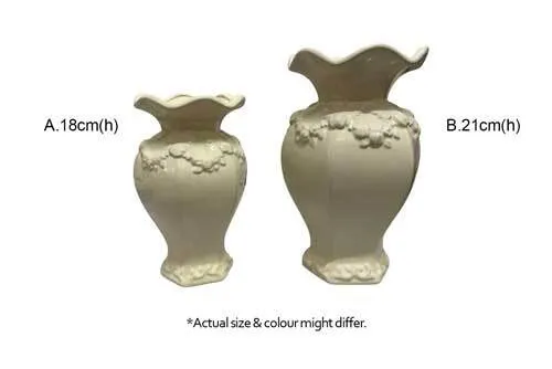 VA096 Vase - Classic Beige White