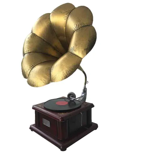 VT013 Vintage Gramophone - Large Bronze