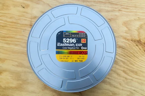 Filmdose, ca. 28cm Durchmesser, Metall