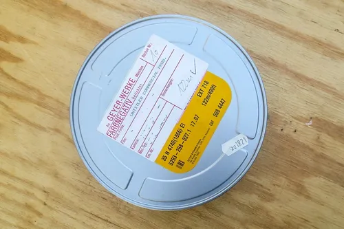 Filmdose, klein, Durchmesser ca. 18cm, Metall