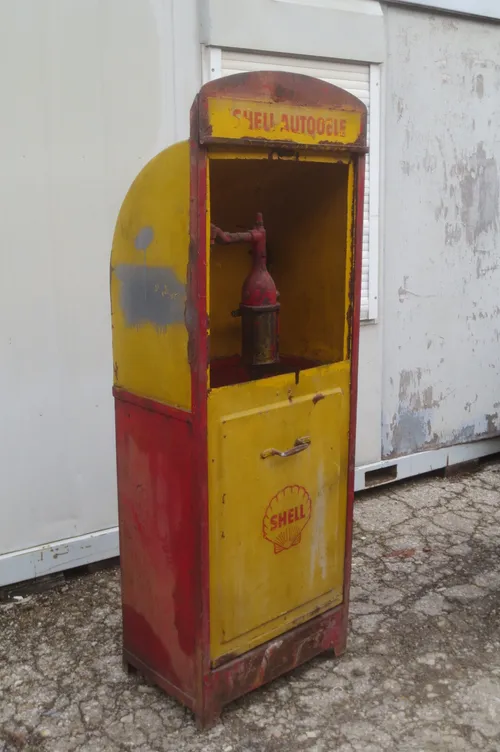 Ölkabinett Ölschrank Shell, rot gelb