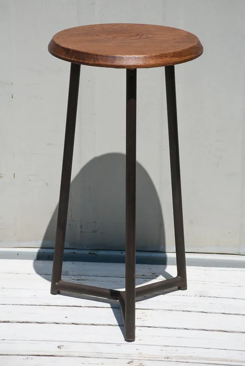 Barhocker Industrial Stahl Holz Eiche