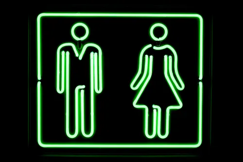 Neonleuchte WC Symbol Piktogramm