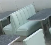 Dinerbank, mint, 4-sitzig, 2-seitig