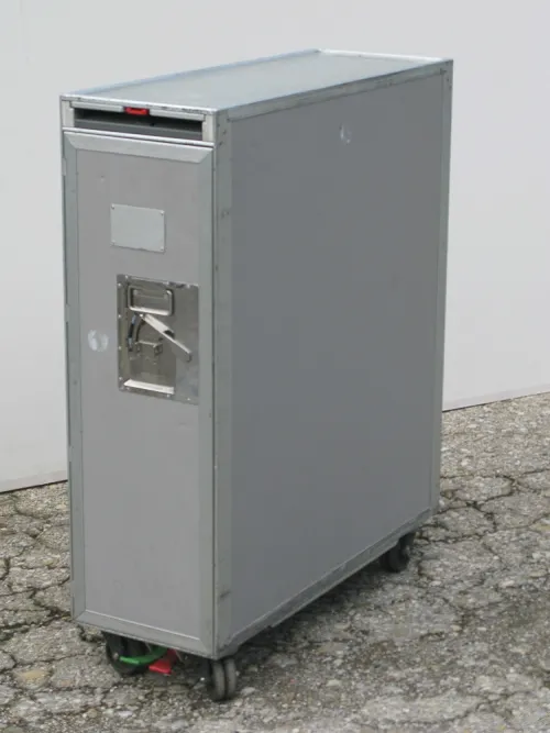 Flugzeugtrolley, doppel, 2 Türen, Aluminium