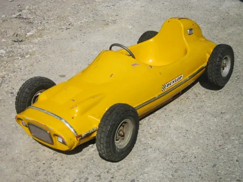 Karussellauto, Rennwagen, gelb