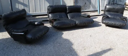 Ledersofa Acrylglas Rauchglasschale