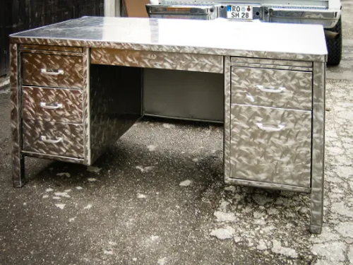 Schreibtisch Metall roh US