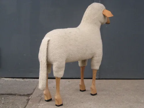 Schaf, stehend , weiß , Holz