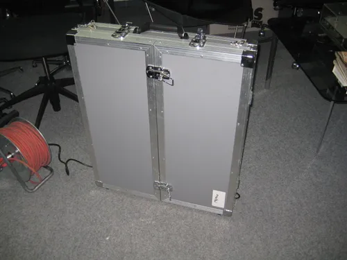 Schminkspiegel Maskenspiegel- Case hellgrau