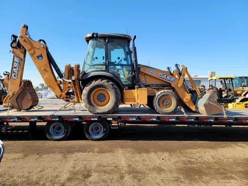 Backhoe and trailer