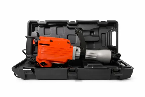 Demolition Jack Hammer, 2200W Electric Jackhammer Heavy Duty, 1350 BPM Concrete Breaker 6pcs Chisels Bit Chipping with Case