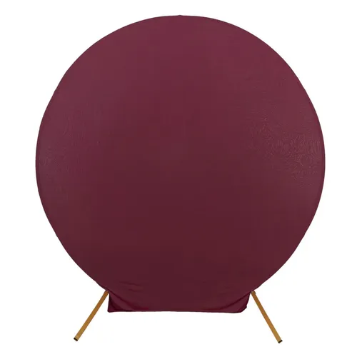 Party Rental - 7ft Round Backdrop with Burgundy