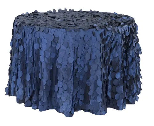 Rental Petal Round Table Cover - Navy