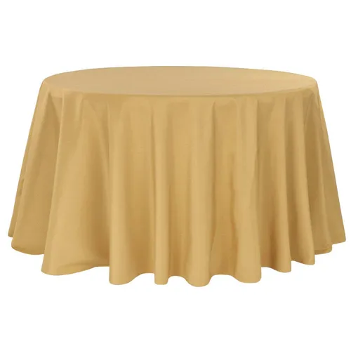 Gold Matte Round 120inch TableCover 