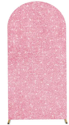 Light Pink Glitter Backdrop Arch 7ft x 4ft