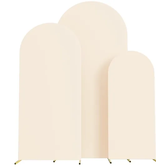 Party Rental - Set of 3 Arch With Ivory Covers (7.2FT, 6.6FT, 6FT)