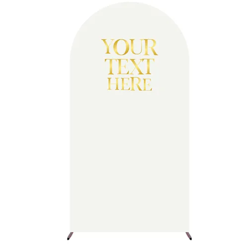  Party Rental Wood / Fabric White 7ft x 4ft Arch Backdrop  