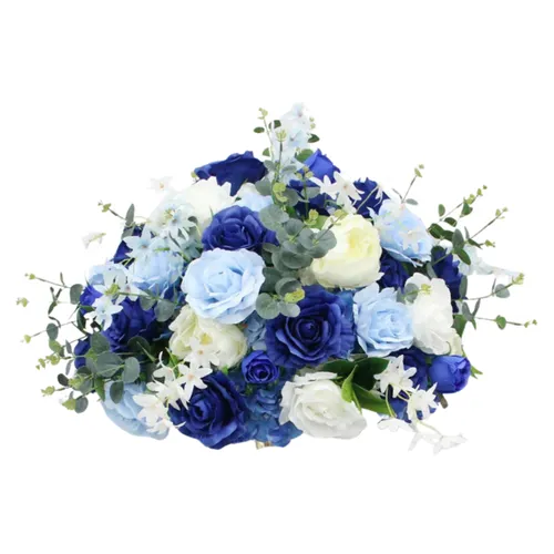 Pink Blue White Floral Arrangement - Tall