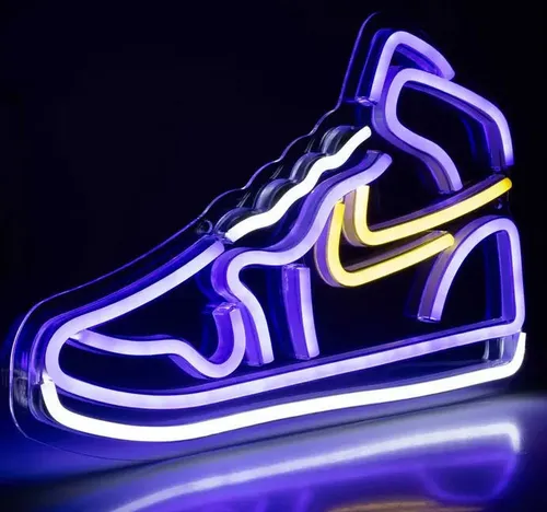Party Rental - Sneaker Ball Party Hanging Light Up Neon Sign For Backdrops