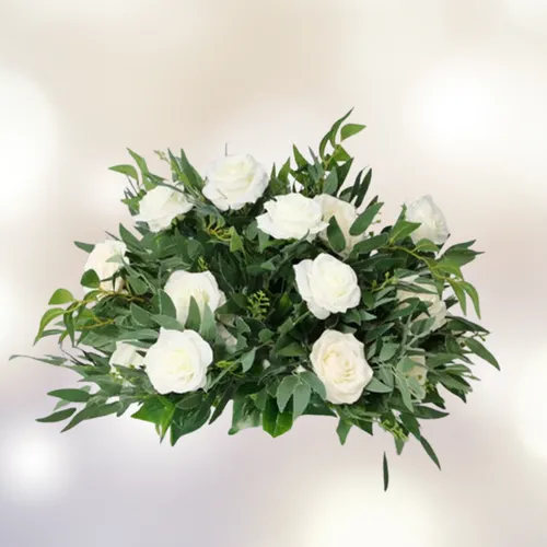 Roses and Greenery Floral Arrangement - Tall 