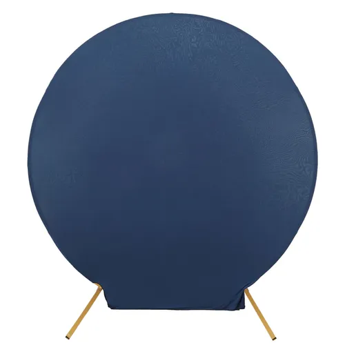 Party Rental - 7ft Round Backdrop with Navy Cover 