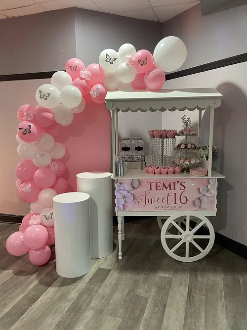 For Rent Whimsical Party and Event Dessert Candy Vintage Cart