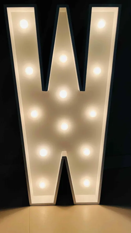 Rental Light-up Marquee Alphabet Party Decoration Letter W