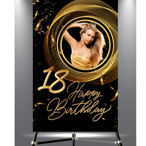 Happy Birthday Age Welcome Sign Printed Foam Board (20x30inches)