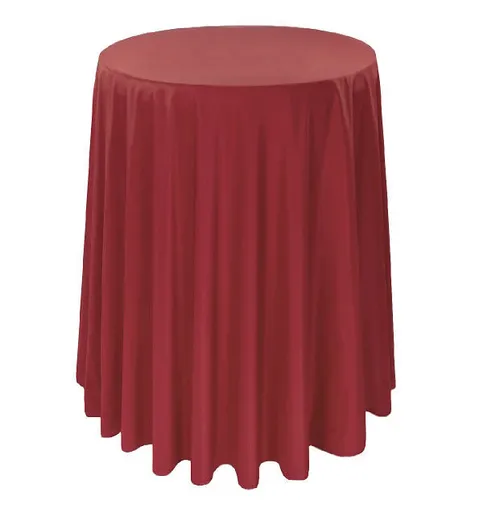Loose Fit High Boy Cocktail Table Cover - Solid Burgundy 