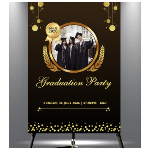 Graduation Medallion Photo Printed Foam Board (20x30inches)