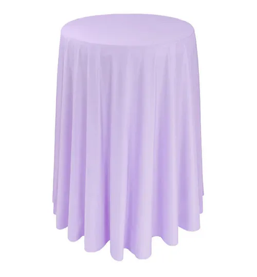 Loose Fit High Boy Cocktail Table Cover - Solid Soft Lavender 