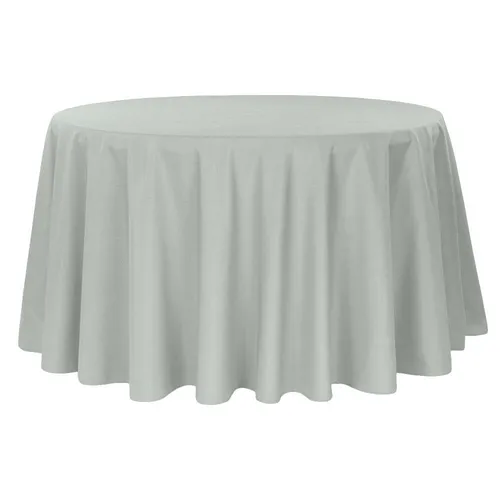 Silver Matte Round 120inch TableCover 