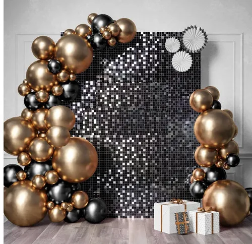 Rental - Black Shimmer Wall Backdrop 