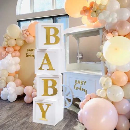 For Rent Baby Blocks with BABY Letter for Boy Girl Baby Shower Decor Backdrop