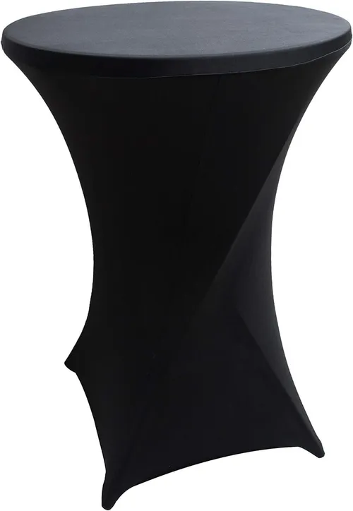 Rental - High Boy Cocktail Fitted Table Cover - Black 