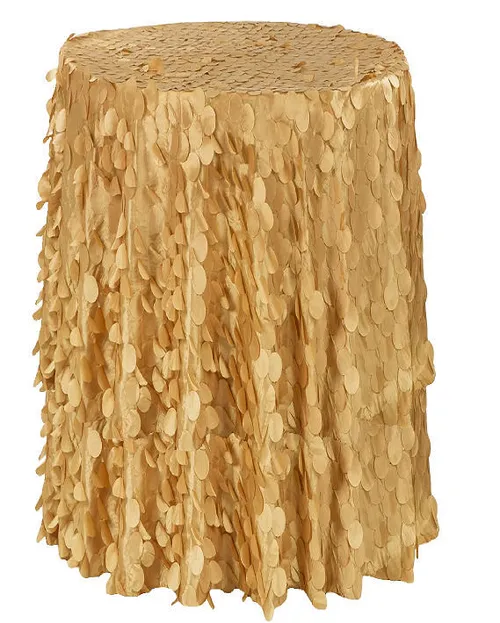 Loose Fit High Boy Cocktail Table Cover - Gold Petals 