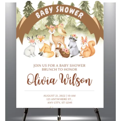 Woodlands Welcome Sign Printed Foam Board (20x30inches)