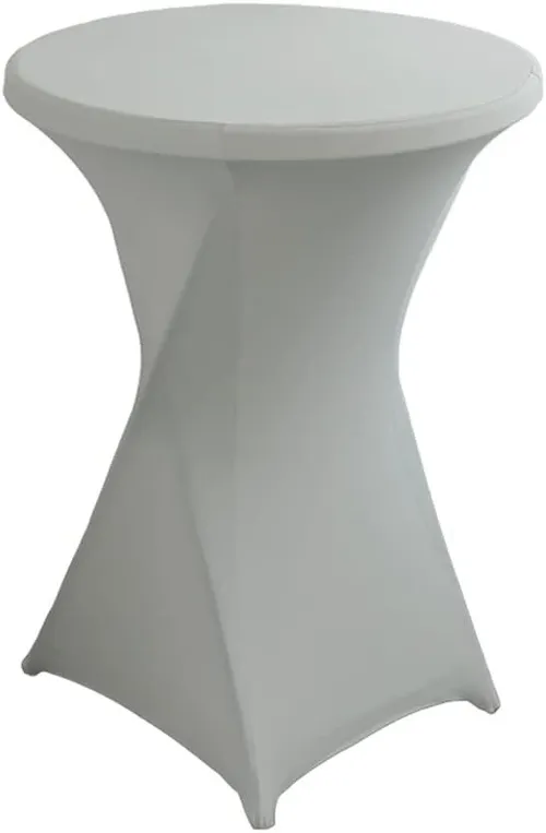 Rental - High Boy Cocktail Fitted Table Cover - Light Grey