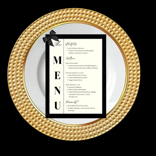 Customer Menu Place Cards Your Design