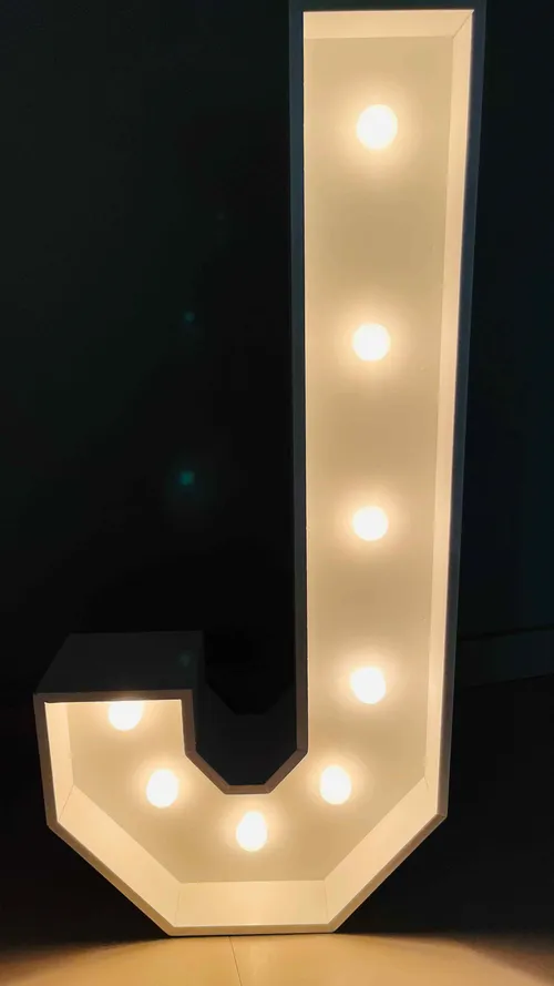 Rental Light-up Marquee Alphabet Party Decoration Letter J