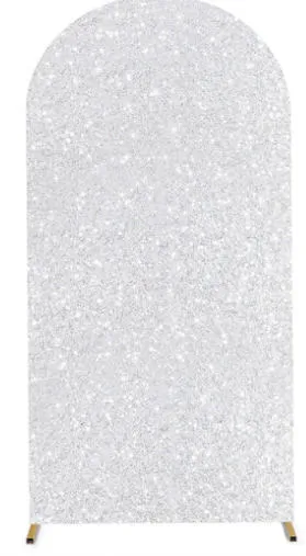 Silver Glitter Backdrop Arch 7ft x 4ft 