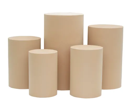 Rent Cylinder Backdrop Dessert Tables with Champagne Covers